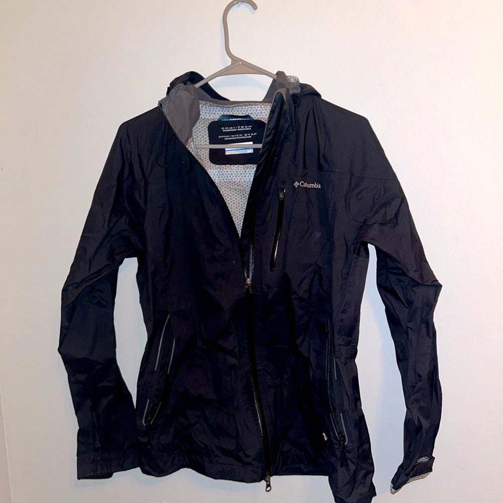 Columbia Omni-Wick Advanced Evaporation Full Zip Hooded Jacket Womens M BLK